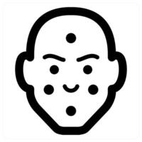 dermatology and follicle icon concept in black color vector
