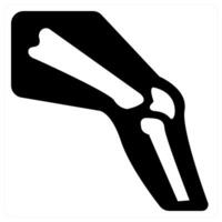 orthopedics and broken bone icon concept in black color vector