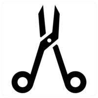bandage scissors and surgical icon concept in black color vector