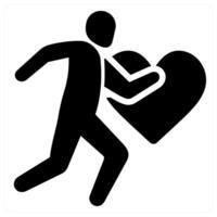 exercise and gym icon concept in black color vector