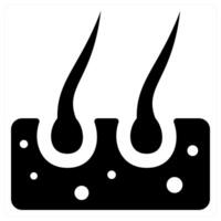 dermatology and allergy icon concept in black color vector