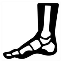 numbness and tingling in Feet icon concept in black color vector