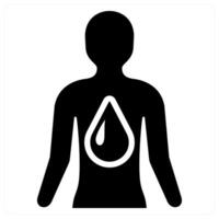 internal bleeding and extravasation icon concept in black color vector