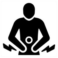 diarrhea and icon concept in black color vector