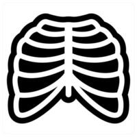 radiology and checkup icon concept in black color vector