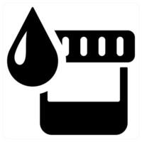 dark urine and urine icon concept in black color vector