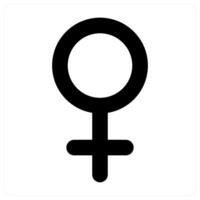 female symbol and sign icon concept in black color vector
