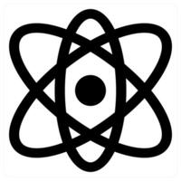 atom and science icon concept in black color vector