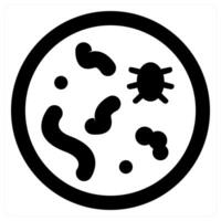 bacteria and germs icon concept in black color vector