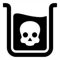 danger and risk sign icon concept in black color vector