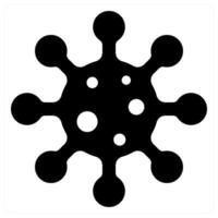 Infection and disease icon concept in black color vector