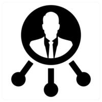 User Network icon concept in black color vector