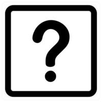 Question Mark icon in black color vector