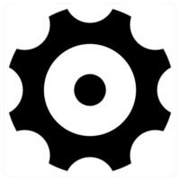 Gear icon concept in black color vector