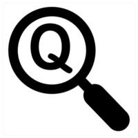 Search Question icon concept in black color vector