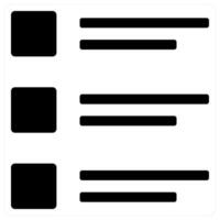 List icon concept in black color vector