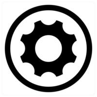 Settings icon concept in black color vector