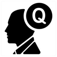 Question icon concept in black color vector