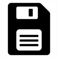 Floppy and disk icon concept in black color vector