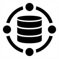 Data icon concept in black color vector