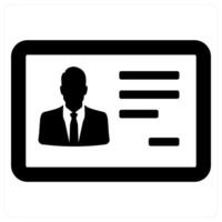 Identification Card icon concept in black color vector