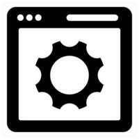 Webpage setting icon concept in black color vector