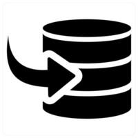 Database icon concept in black color vector
