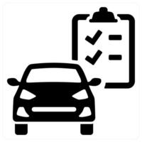 Vehicle Document icon concept in black color vector