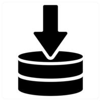 Download Database icon concept in black color vector