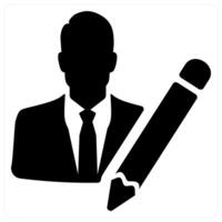 Edit Profile icon concept in black color vector