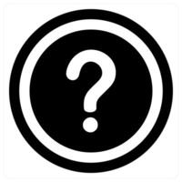 Question and query icon concept in black color vector