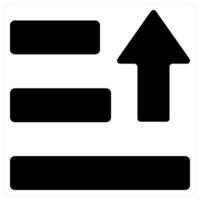 Upload Data icon concept in black color vector