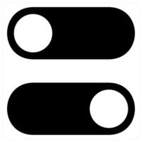On Off icon concept in black color vector