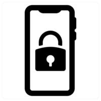 Mobile protection icon concept in black color vector