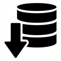 Download Database icon in black color vector