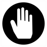 Hand icon concept in black color vector
