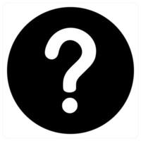 Question mark icon concept in black color vector