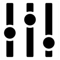 Music strings icon concept in black color vector