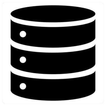 Database and data icon concept in black color vector