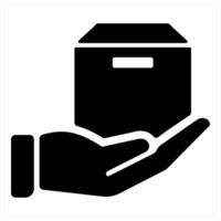 Parcel icon concept in black color vector