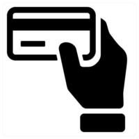 Card Payment and money icon concept in black color vector