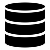 Database and server icon concept in black color vector