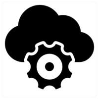 Cloud settings icon concept in black color vector