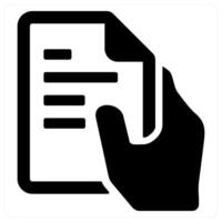 Detailed Document icon concept in black color vector