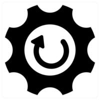 Reverse settings icon concept in black color vector