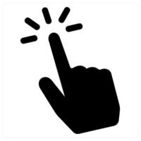 Finger Touch icon concept in black color vector
