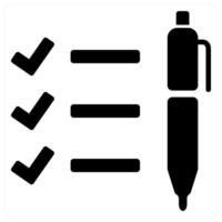 To do list icon in black color vector
