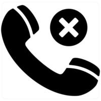Wrong Call icon concept in black color vector