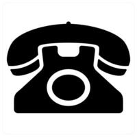 Landline Telephone icon concept in black color vector