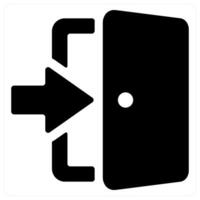 Exit Door icon concept in black color vector